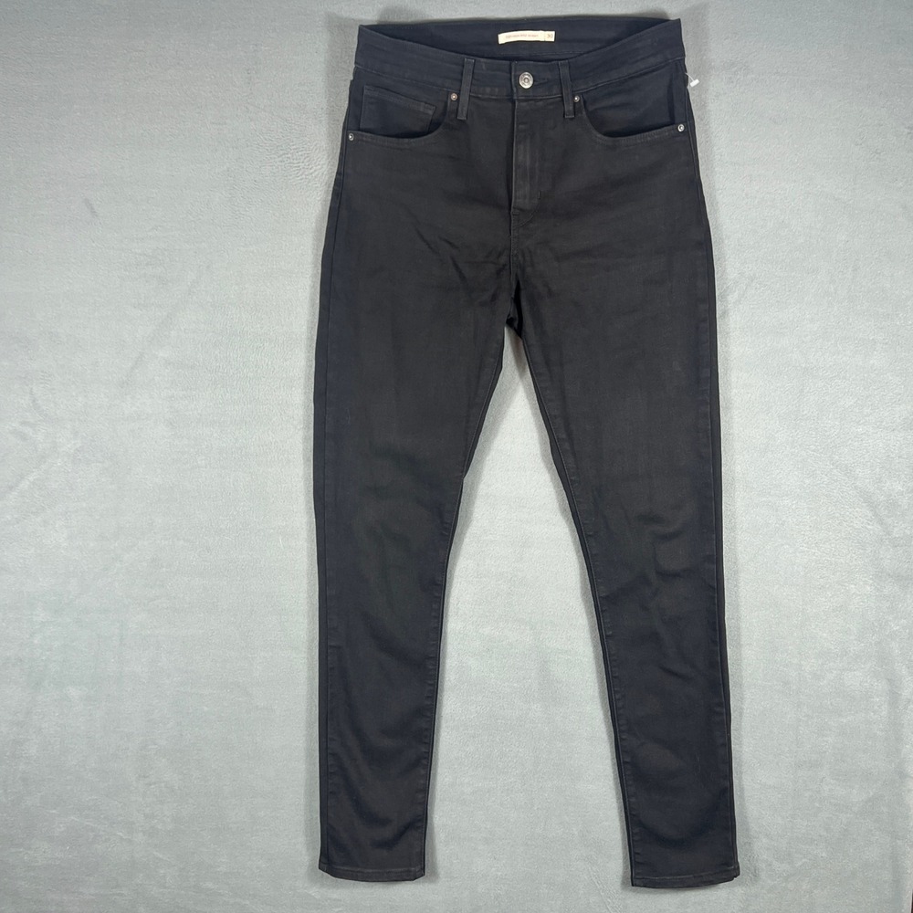 Levi's Womens Jeans 30 Black 721 High Rise Skinny Full Length Stretch Denim